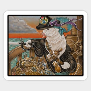 Ferret Pirate and Egyptian Treasure Sticker